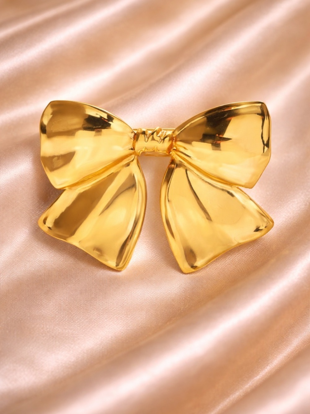 Gold Bow Elegant Brooch